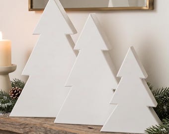 White Pine Tree Shelf Sitters, Set of 3 | Winter & Christmas Decor