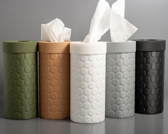 Modern Cylinder Tissue Holder – 3D Printed Kleenex Tube Cover
