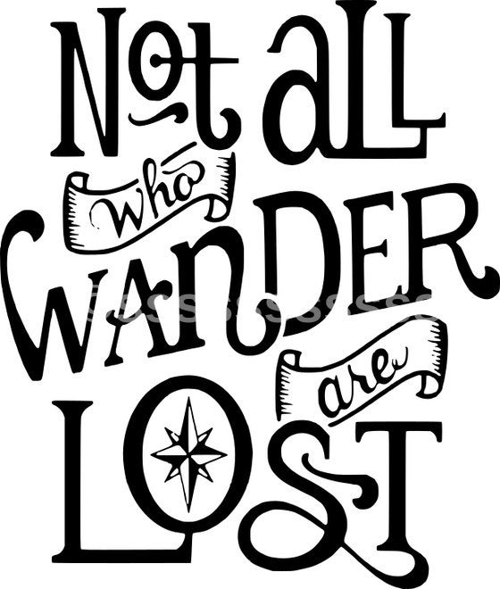 Not all who wander are lost quote tumbler image SVG files • Png files…