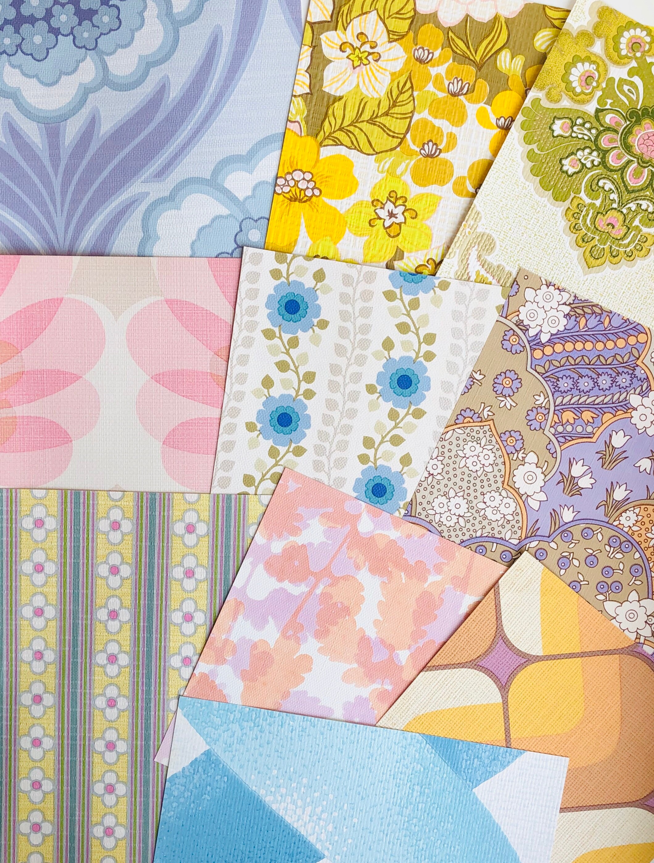 Vintage Bright Wallpaper BIG Pack/Kitschy Seventies Wallpaper Etsy