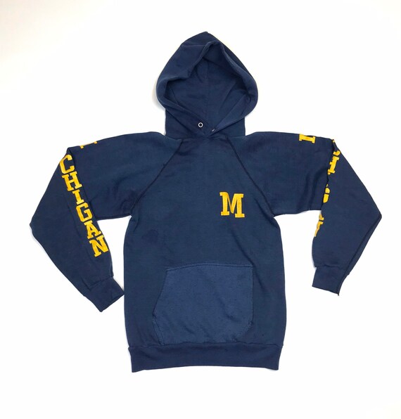 Vintage Michigan Faded Hooded Sweatshirt 1970’s 80