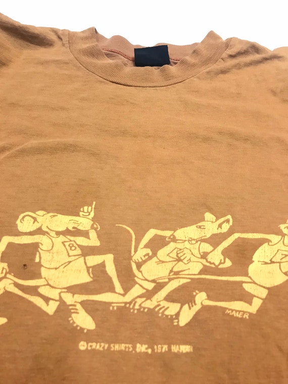 1970’s Rat Race Small Cotton Marijuana Shirt Earl… - image 3