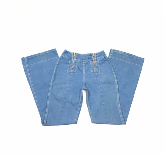 70’s W25 L33 Double Zip Maverick High Waist Bell B
