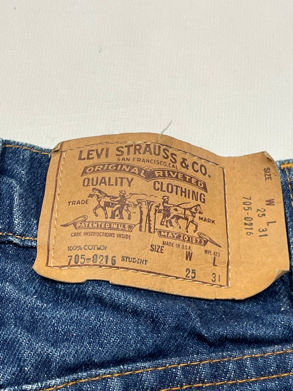 Levis W24 L31 705 USA Student Cut 1980's Slim Fit - image 6