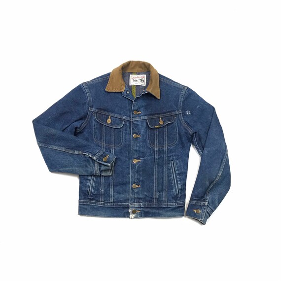 Lee 34R Storm Rider 1970’s Denim Jacket USA Dark L