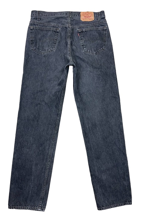 Levis W33.5 L32.5 USA 501 Vintage Faded Charcoal … - image 3