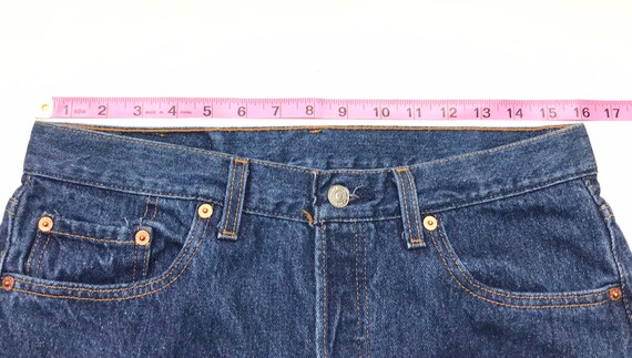 Levis W32 L32 501 USA Vintage Jeans Dark Few Wash… - image 7