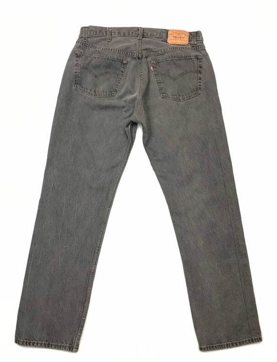 Levis W36 L33 USA 501 Vintage Charcoal Black Jean… - image 3