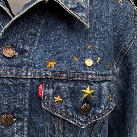 1970's Levis 2 Pocket Star Studded Custom Western… - image 3