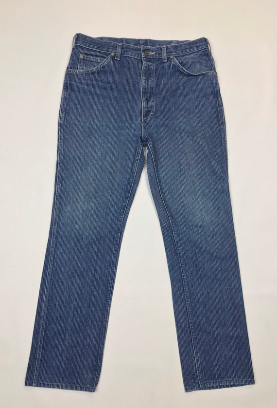 Vintage W33 L31 Lee Riders Striped Denim Jeans Talon Zipper - Etsy
