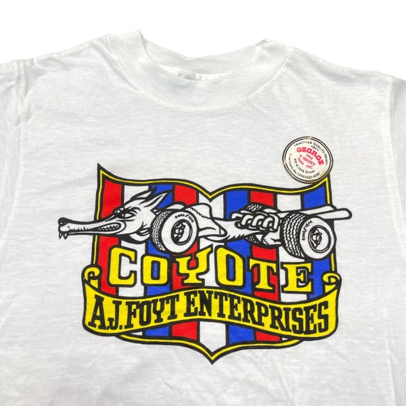 AJ Foyt Coyote Vintage 1980’s T-Shirt Small DEADS… - image 1