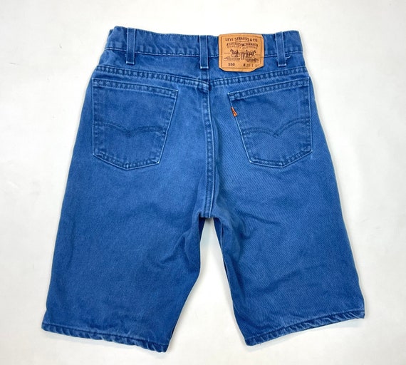 Levis W27.5 USA 550 Vintage Jean Shorts Blue - image 2