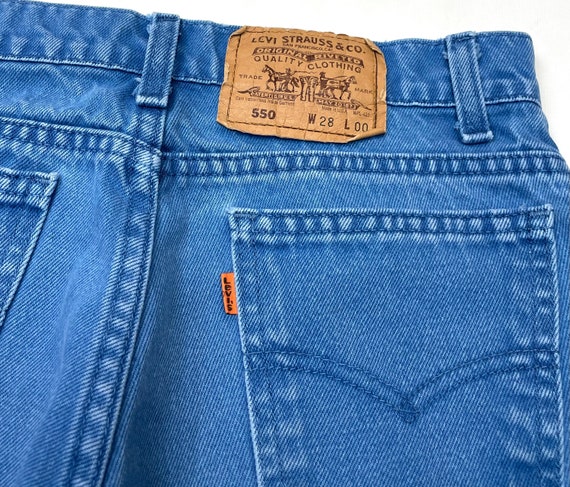 Levis W28 USA Slim 550 Vintage Jean Shorts - image 3