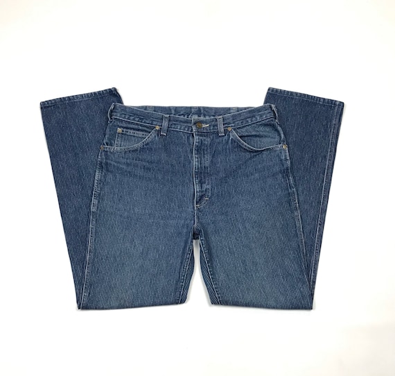 Vintage W33 L31 Lee Riders Striped Denim Jeans Tal