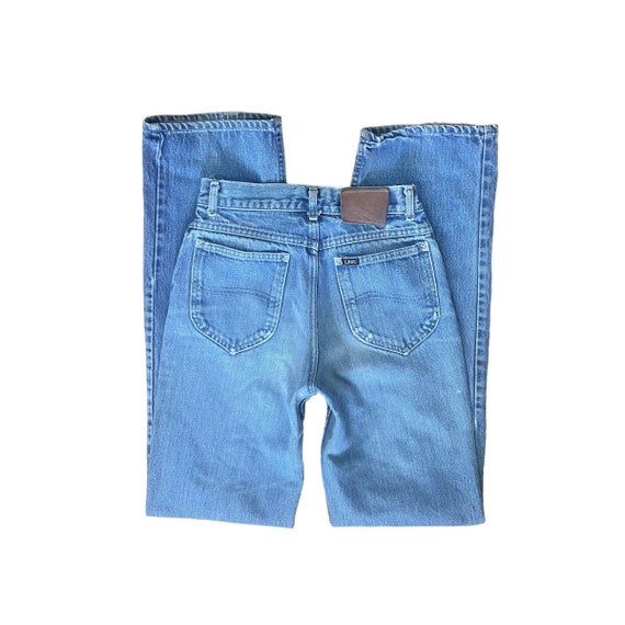 Lee W24 L32 USA 1970s 80s Vintage Jeans High Wais… - image 1