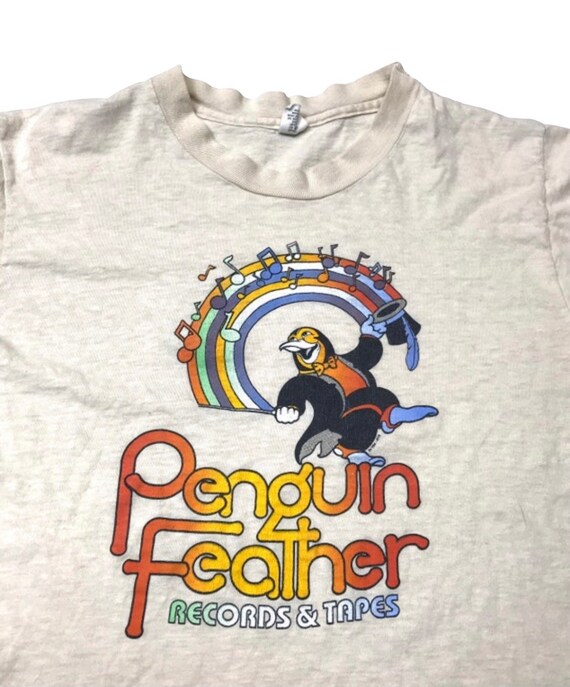 70’s Penguin Feathers Records & Tapes Shirt Origi… - image 4