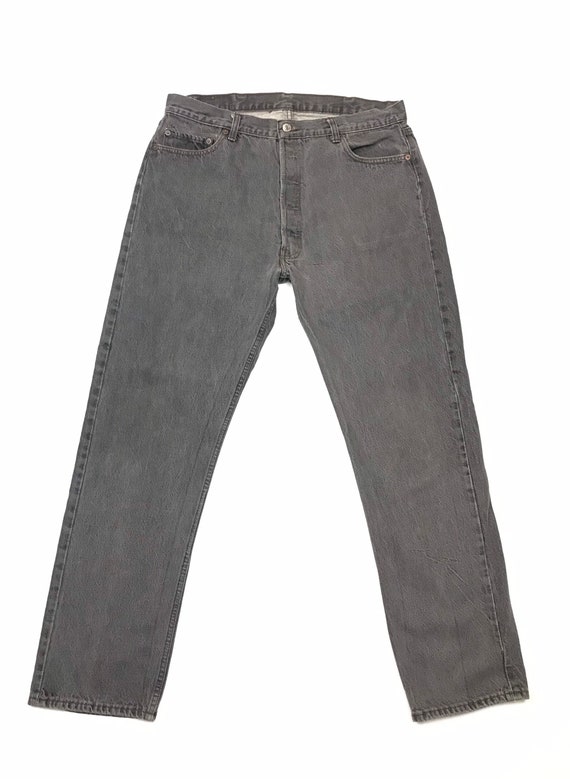 Levis W36 L33 USA 501 Vintage Charcoal Black Jean… - image 2