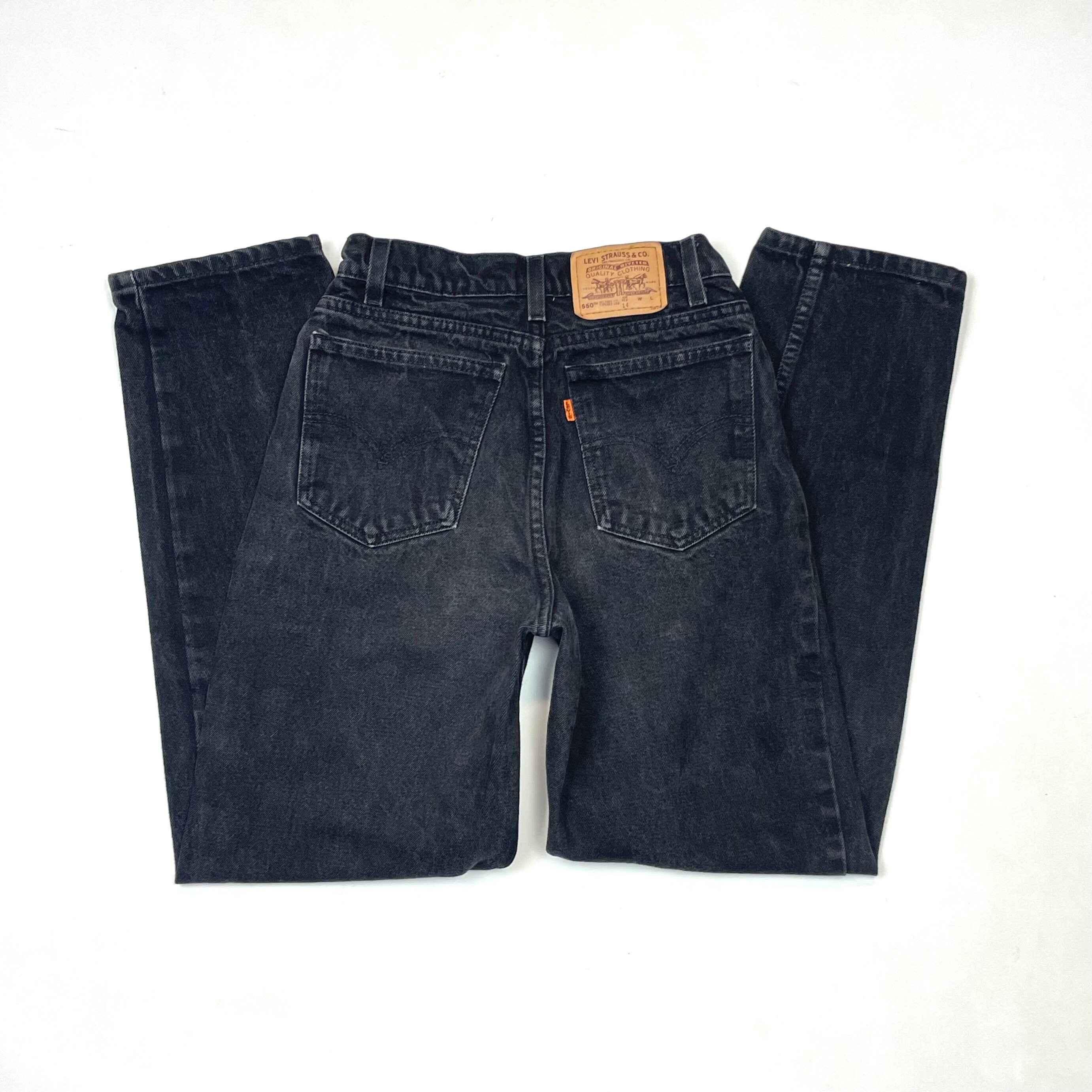 Levis W24.5 L28.5 1990s 560 Black Student Fit Vintage Jeans -