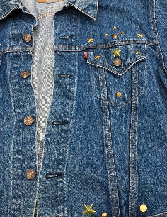 1970's Levis 2 Pocket Star Studded Custom Western… - image 8