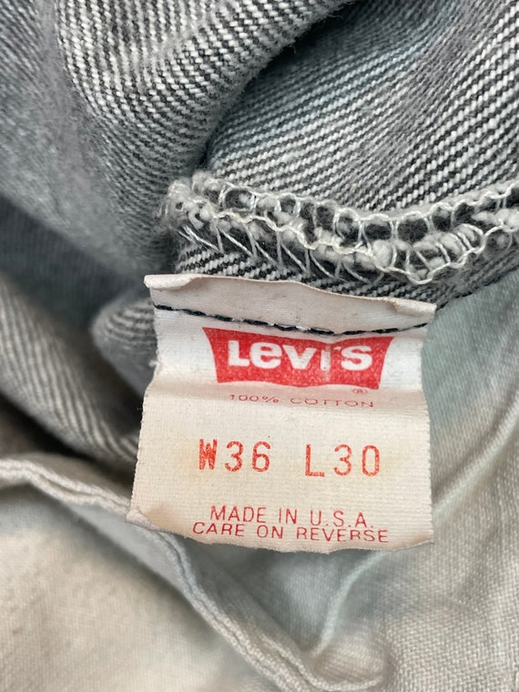 Levis W33.5 L29 USA 501 Vintage Charcoal Stonewashed … - Gem