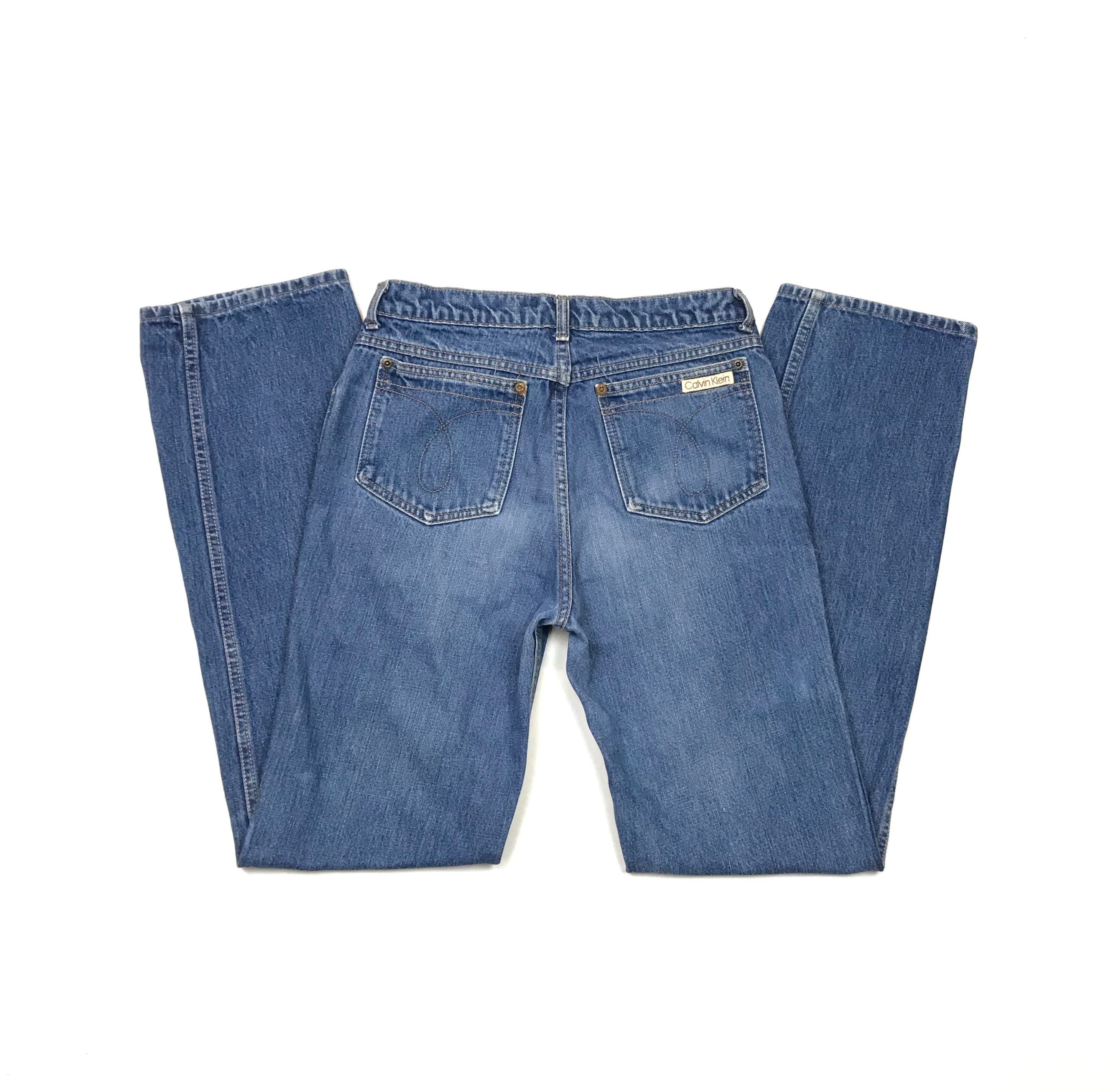 Buy Calvin Klein  L32 USA Vintage High Waist Slim Hip Jeans Online in  India - Etsy