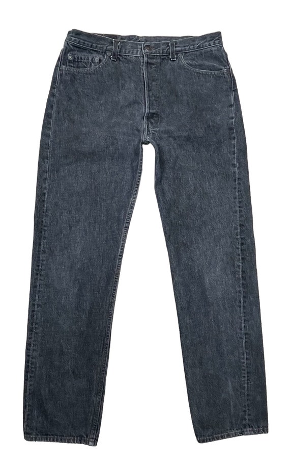 Levis W33.5 L32.5 USA 501 Vintage Faded Charcoal … - image 2