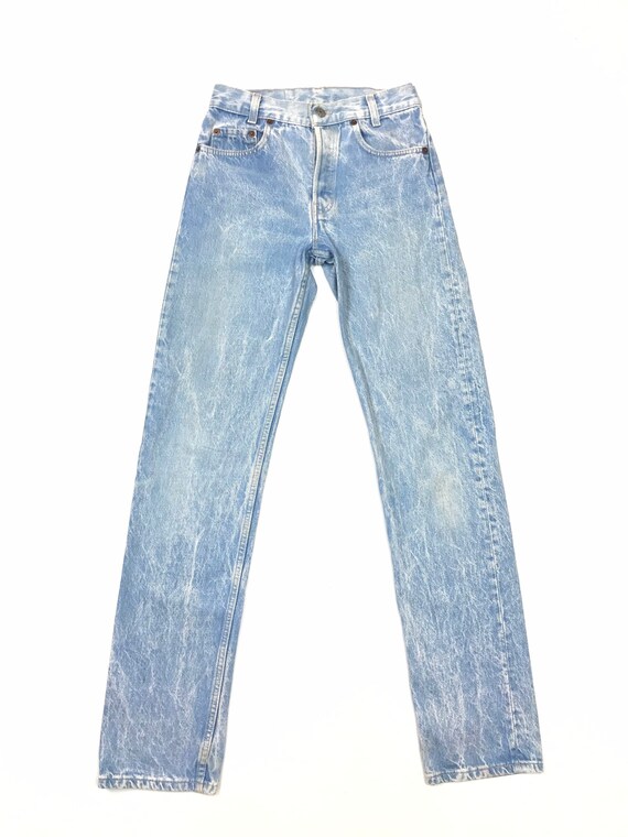 80’s Levis W26.5 L33 701 USA Faded Light Student … - image 2