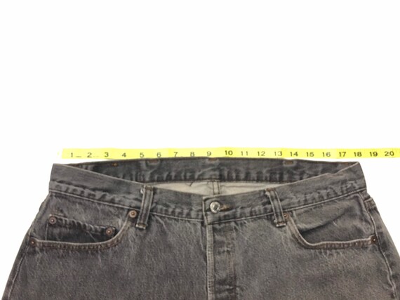 Levis W36 L33 USA 501 Vintage Charcoal Black Jean… - image 8