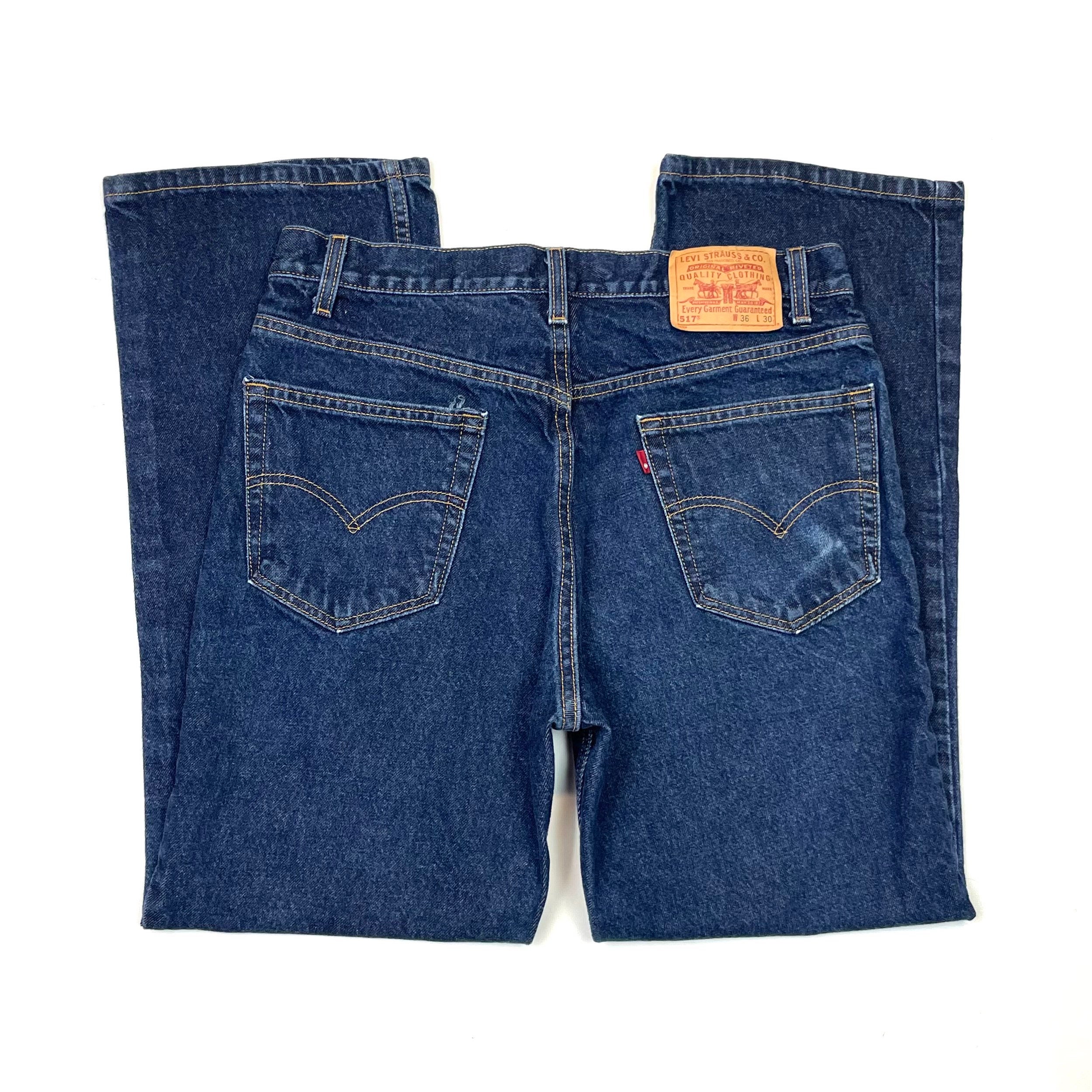 Levis W33.5 L29.5 USA 517 Bootcut Jeans 1980s - Etsy 人気商品・アウトレット denim lot.517