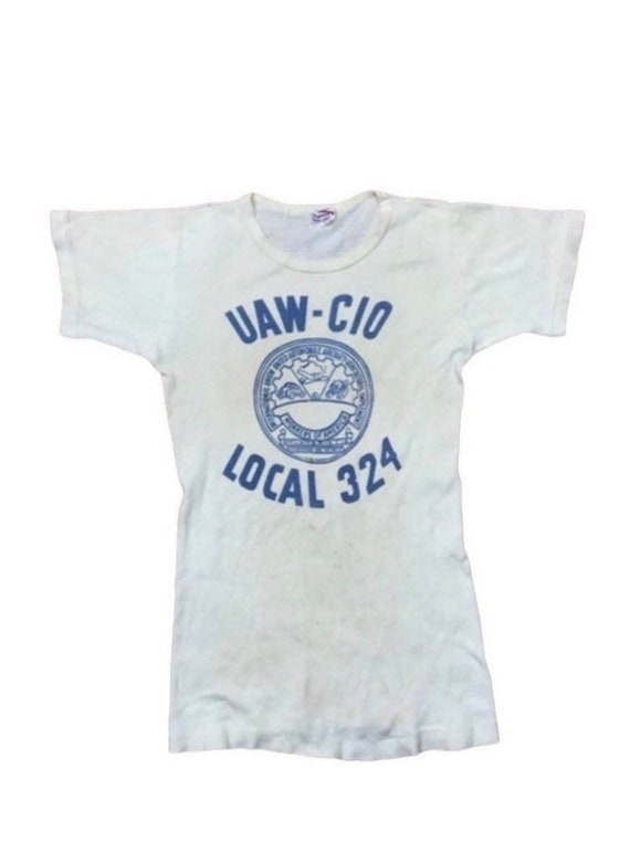 1940’s UAW Union T-Shirt Diener Automobile Union Loc… - Gem