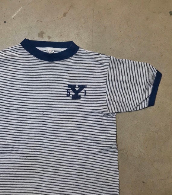 1951 Yale Striped T-Shirt All Cotton Original 1950