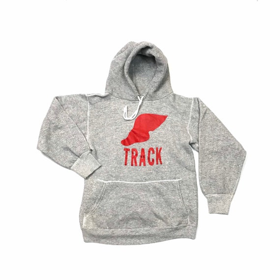 1960’s Small Heather Grey Track Hoodie High School