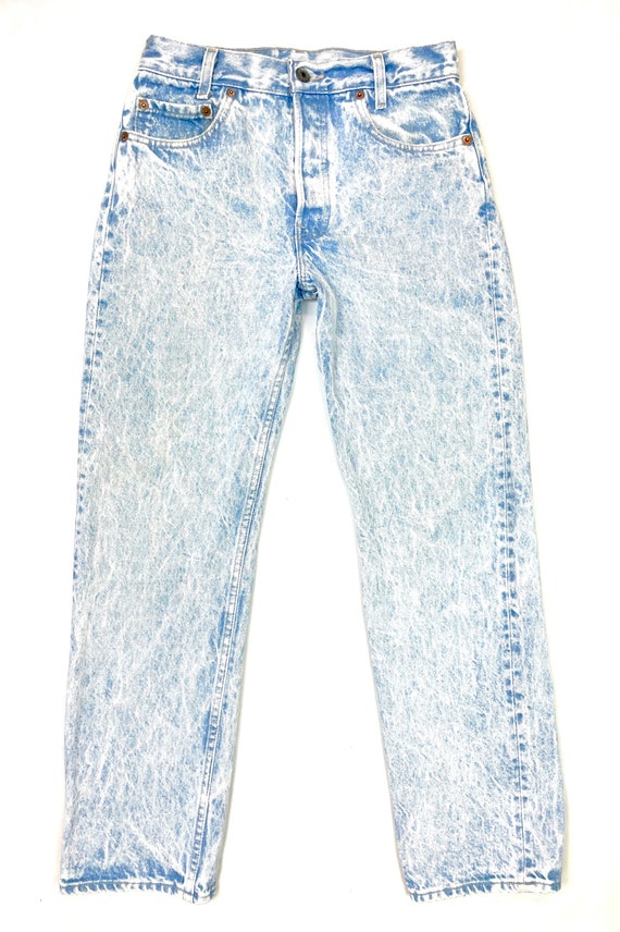 Levis W27 L28 USA 701 Faded Light Student Fit 501 - image 3