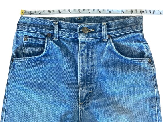 Lee W24 L32 USA 1970s 80s Vintage Jeans High Wais… - image 4