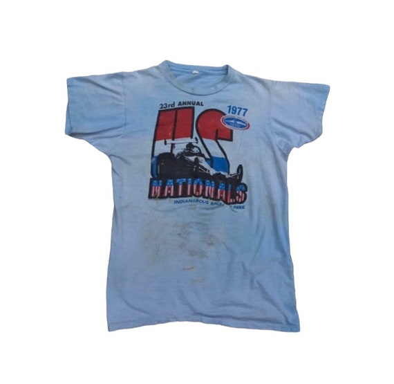 1977 NHRA T-shirt National Hot Rod Association Me… - image 1