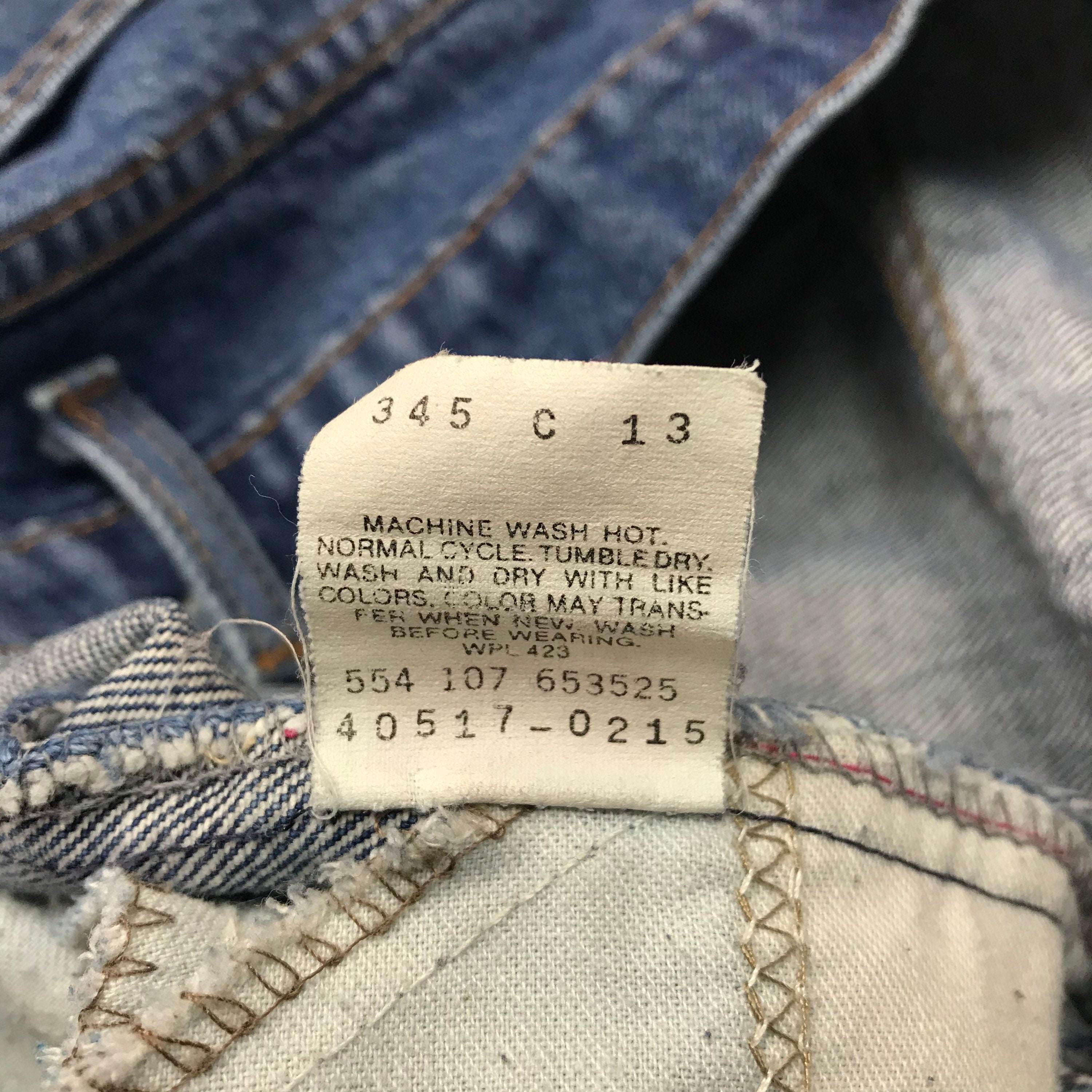 levis w31 size