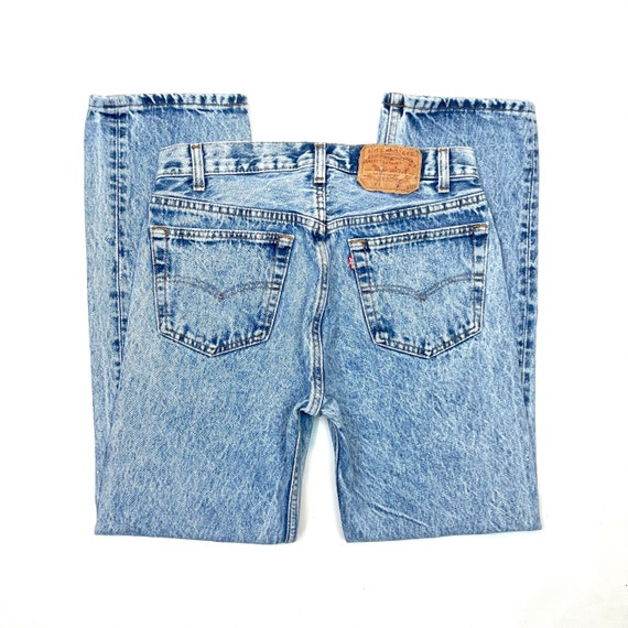 Levis W30 L29 USA 501 Slim Vintage Jeans Faded Ac… - image 1