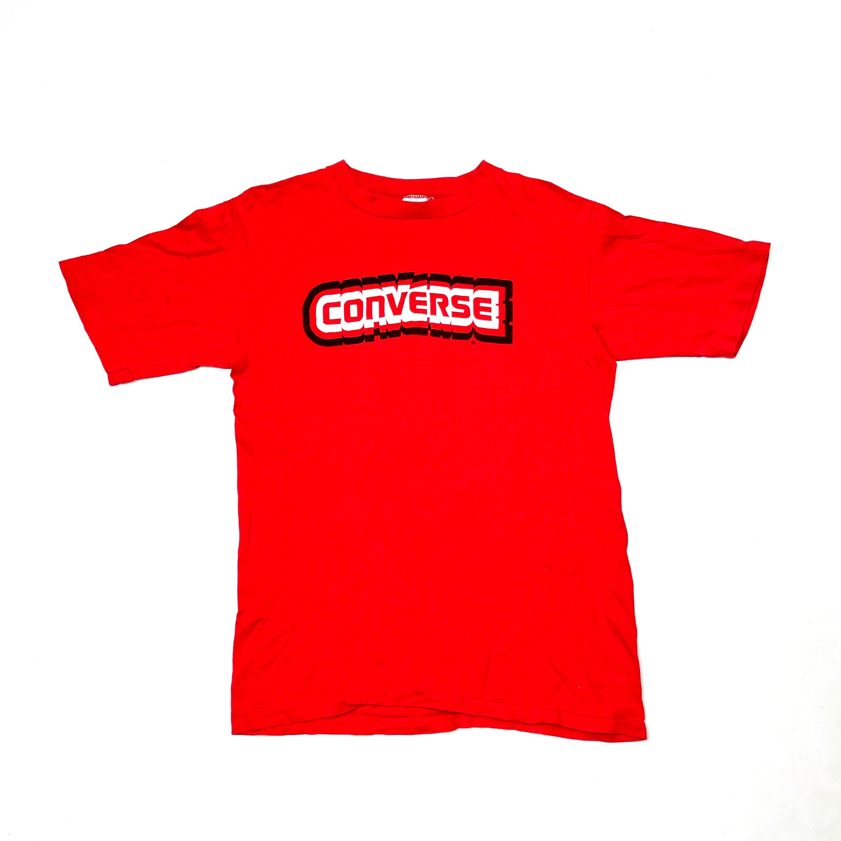 70s Converse Shirt USA All Cotton Medium Rare Wild Print -