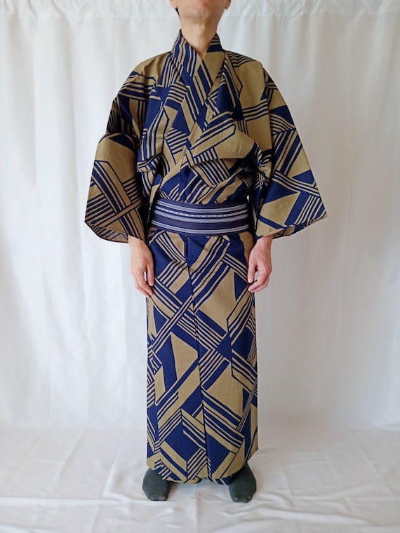 Men's Yukata Kimono Size XXL, Cotton Summer Kimon… - image 1