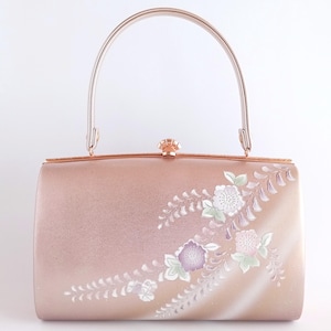 Vintage Kimono Bag: Blush Pink Cherry Blossom Clutch, Japanese Formal Purse