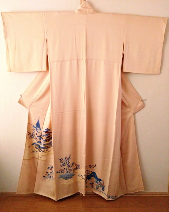 Vintage kimono Japanese silk kimono IRO TOMESODE k