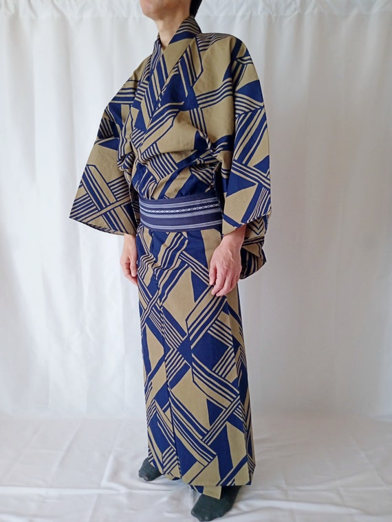 Men's Yukata Kimono Size XXL, Cotton Summer Kimon… - image 2