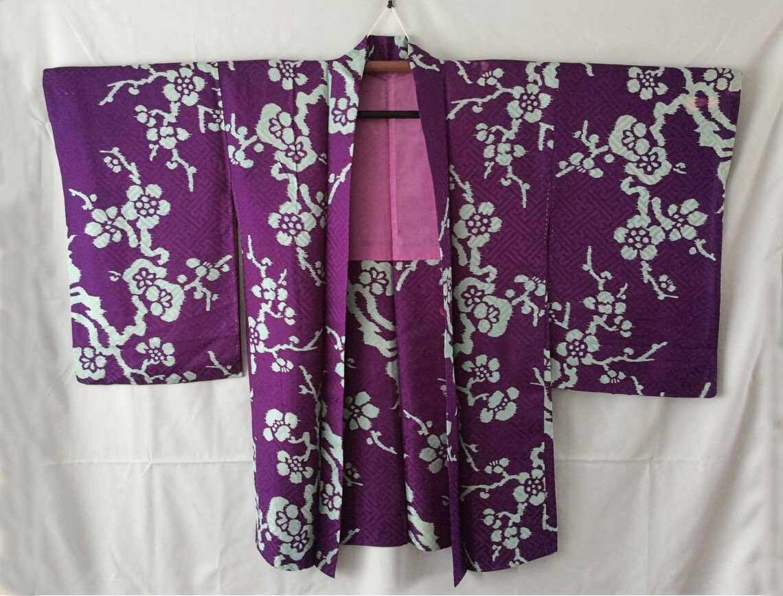 Purple Silk Haori Kimono Vintage Kimono Jacket From - Etsy