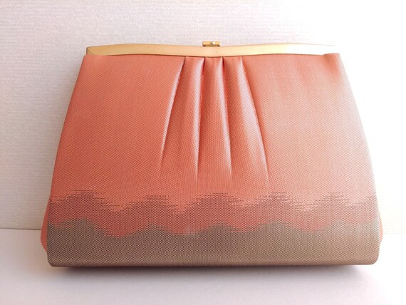 Vintage Japanese Brocade Bag, Orange Brown Kimono… - image 2