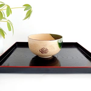 Vintage Oribe Yaki Matcha Tea Bowl - Handcrafted Japanese Chawan with Wabi-Sabi Aesthetic