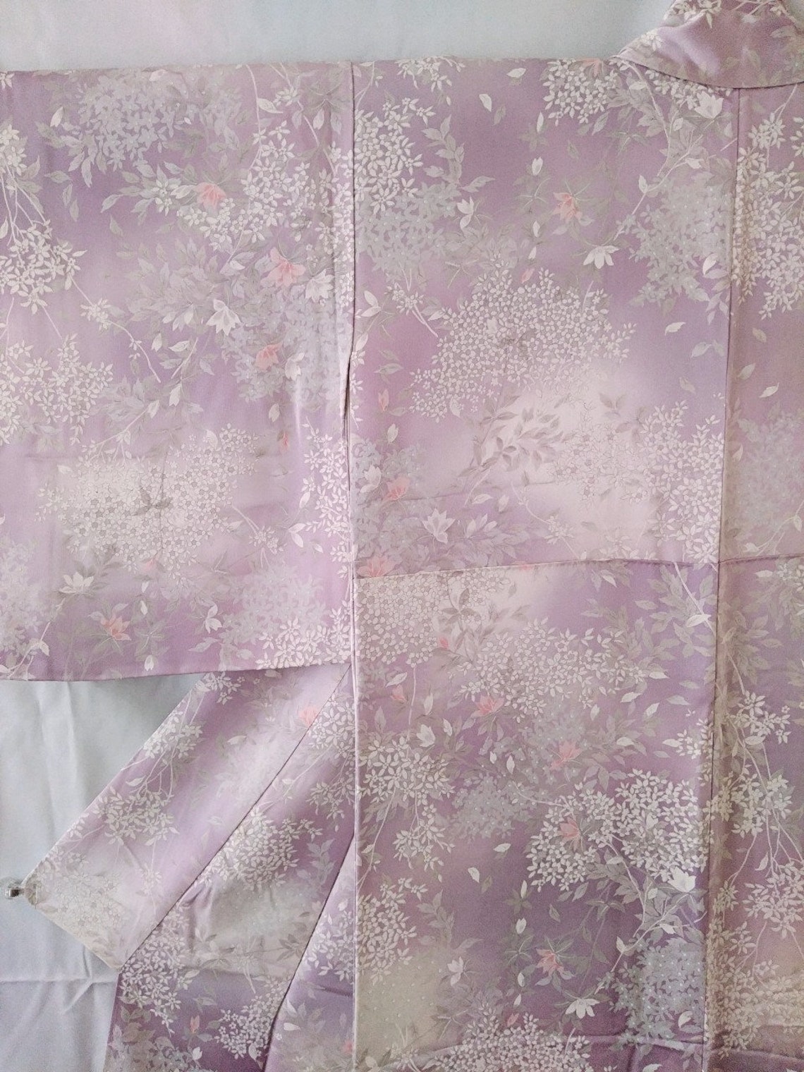 Floral Purple Kimono Authentic Japanese Silk Kimono Dress - Etsy