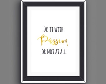 Gold Foil Art Print, New Years Printables, Cubicle Decor, Gifts for College Students, Uplifting Quotations, Minimalist Art, Instant Download