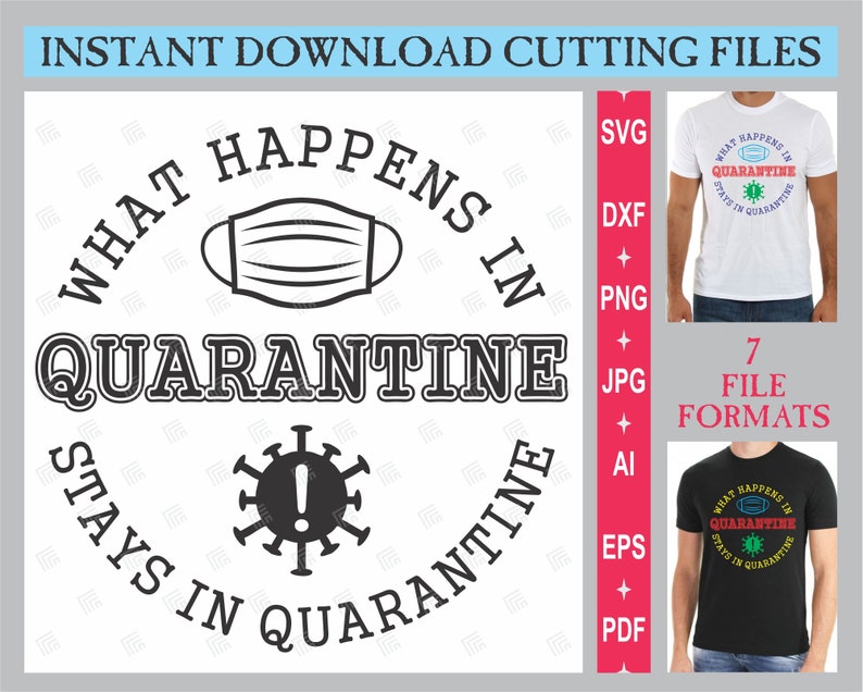 Download SVG QUARANTINE Printable Digital Cut files Keep Distance | Etsy