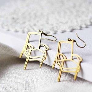 Couch earring / Couch Wire Earring / Linen Jewelry / Everyday Jewelry