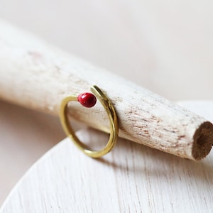 Charm Red Match Ring,Match Ring,Everyday Jewelry,Miniature Match Ring,Brass Match Ring,Layering Match Ring